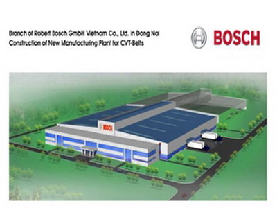 Tập đoàn Bosch tăng mức đầu tư vào Việt Nam lên 132,6 triệu USD.